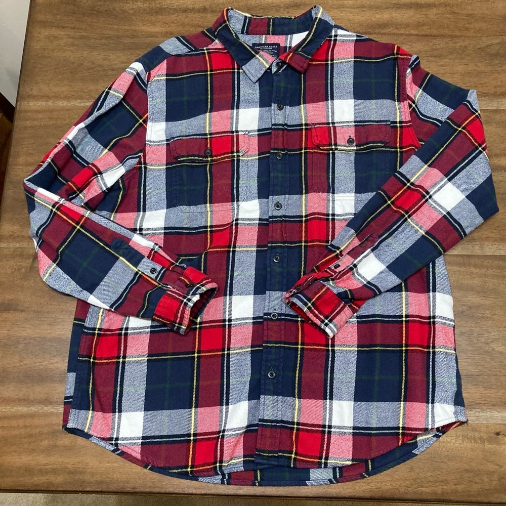 American Eagle Flannel Long Sleeve Shirt SZ XL